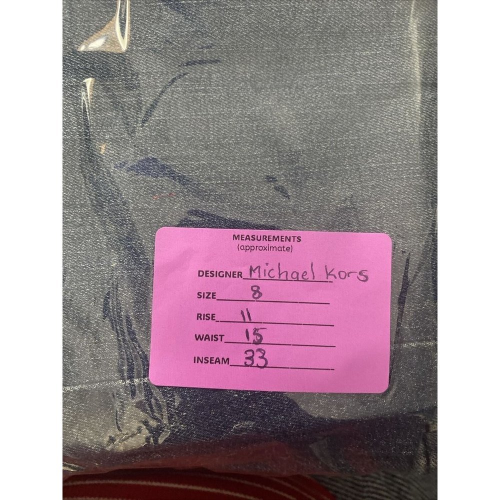 MICHAEL Michael Kors Selma Shank Flared Jeans‎ Blue Pockets Size 8 - Picture 8 of 8